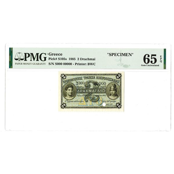 National Bank. 1885. "Top Pop" Specimen Banknote.