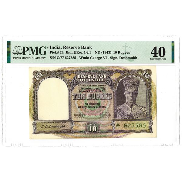 Reserve Bank of India. ND (1943). Issue Banknote.