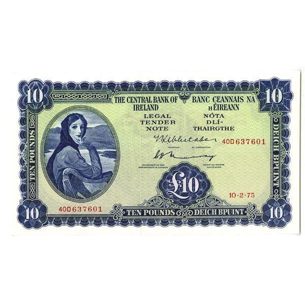 Central Bank of Ireland. 1975 Issue Banknote.