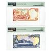 Image 2 : States of Jersey. ND (1993). Lot of 2 Issued High Grade and Low Serial Number Banknote Pair.
