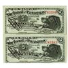 Image 1 : Banco Nacional del Paraguay. 1886. Lot of 2 Issued Notes.