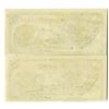 Image 2 : Banco Nacional del Paraguay. 1886. Lot of 2 Issued Notes.