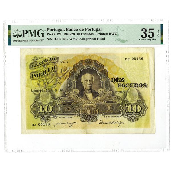 Banco de Portugal, 1920, Issued Banknote.