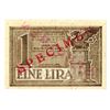 Image 1 : Sparkasse der Provinz Laibach. 1944. 1 Lira Specimen Note.