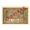 Image 2 : Sparkasse der Provinz Laibach. 1944. 1 Lira Specimen Note.
