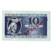 Image 1 : Sparkasse der Provinz Laibach. 1944. 10 Lira Specimen Note.