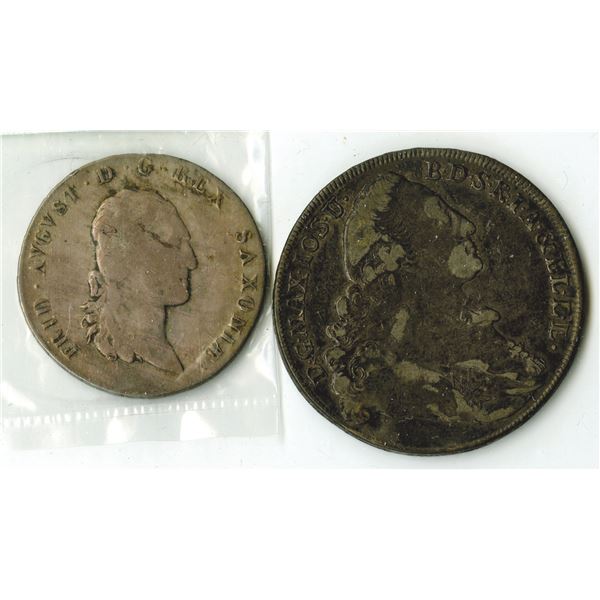 Bavaria and Saxony, German States Silver Coin Pair, 1772-1807