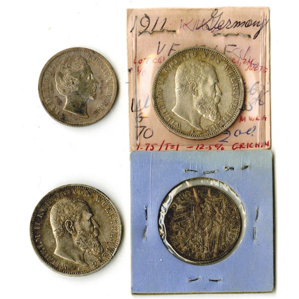 German States Coin Quartet, 1876-1911