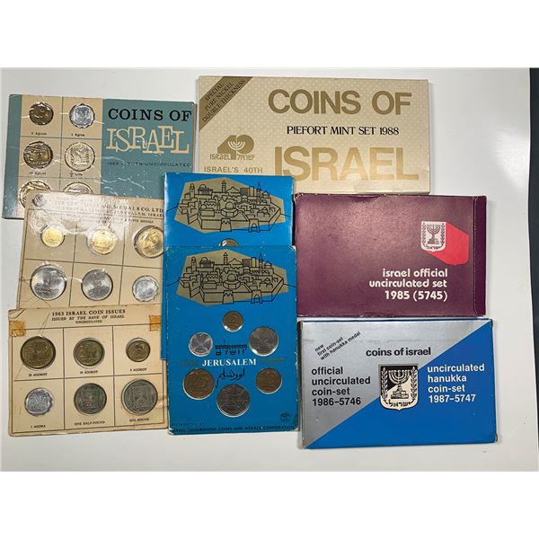 Large Group of Israel Coin Sets, ca. 1963-1990