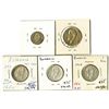 Image 1 : Romania Quintet of Silver Coins, 1906-1914
