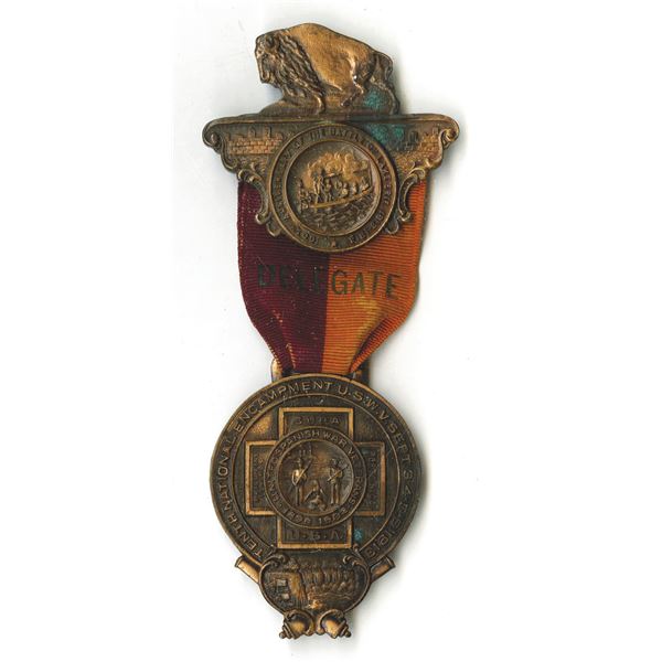 United Spanish War Veterans Souvenir 1913 Medal