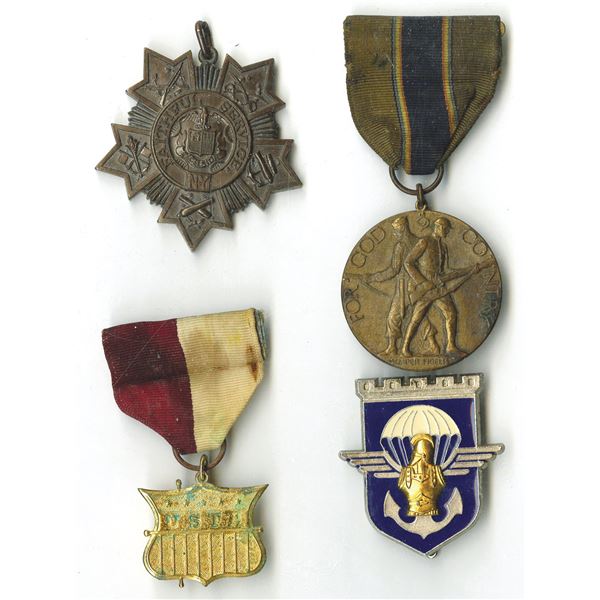 United States WW I & WW II Service Medal Quartet