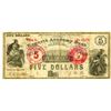 Image 1 : Hogarth Academy Bank (New Haven, CT), 1888 $5 College Currency.