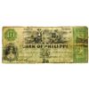 Image 2 : Virginia Treasury Note, 1862, $10, Pasted to back of 1861 $10 Bank of Philippi Note
