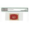 Image 2 : Fr. 1322, 50¢ Second  Issue, Fractional Currency, Washington, Surcharge "18-63" and "T-1" on Fiber P