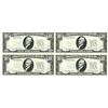 Image 1 : F.R.N., $10, Series 1977 A, Consecutive Error Quartet With 3rd Printing on Backs.