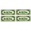 Image 2 : F.R.N., $10, Series 1977 A, Consecutive Error Quartet With 3rd Printing on Backs.