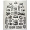 Image 1 : Burton & Gurley Bank Note Engravers Proof Advertising Vignette Sheet.