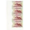 Image 2 : DuraNote Uncut Vertical Strip of 4 notes, ND  1980-90's Specimen DuraNote Polymer Notes.