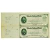 Image 1 : Lincoln National Bank, 1920's Uncut Specimen Check Pair