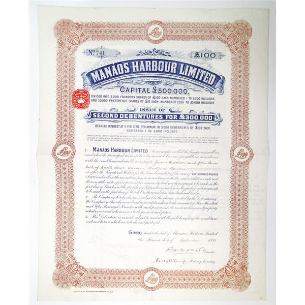 Manaos Harbour Limited 1911 Debenture.