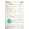 Image 1 : State of Indiana, 1867 Patent for Swamp Land Signed by Governor Oliver P. Morton