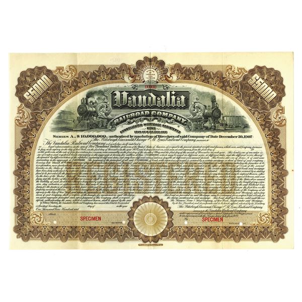 Vandalia Railroad Co., 1922 Specimen Bond