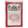 Image 1 : Missouri, 1902 Specimen $1000 First Mortgage 5% Gold Coupon Bond, Black text with pink-red border an