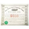 Image 1 : Great Western Coal & Transportation Co. 1857 Issued Bond