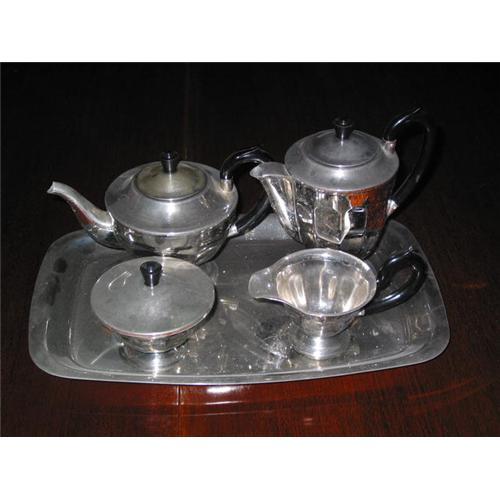 1980s Stainless Steel Tea Set #1824225