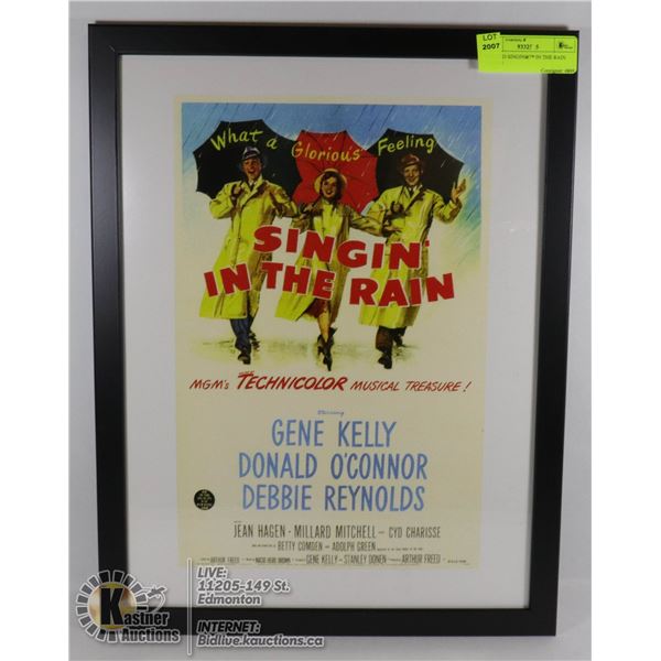 FRAMED SINGING IN THE RAIN POSTER 12 X 16 MOVIE POSTER PRINT