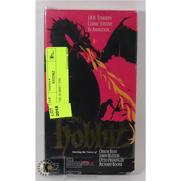 THE HOBBIT VHS RARE OUT OF PRINT ANIMATED VERSION OF THE TOLKIEN STORY FEATURING JOHN HUSTON- NONE