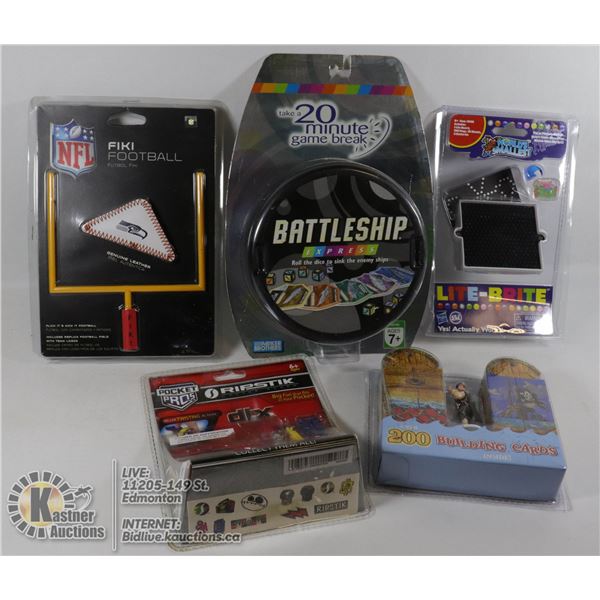 SEALED ITEMS MINI HANDHELD WORLDS SMALLEST LIGHT BRIGHT, KLUTZ HOW TO BUILD PIRATE SHIPS 200 BUILDIN