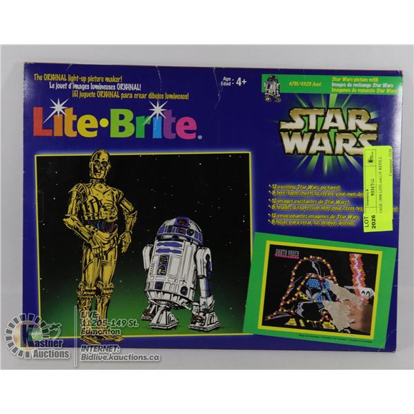 VINTAGE 1998 LITE-BRITE REFILL SHEETS STAR WARS ORIGINAL (NEW IN PACKAGE)