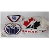 Image 1 : LOT OF 2 HOCKEY JERSEYS SZ L -TEAM CANADA & OILERS SOME IMPERFECTIONS