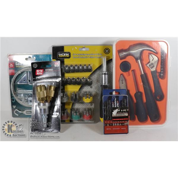 NEW ITEMS GATE KIT, 50 PC RATCHING SCREWDRIVER & BITS SET & MORE