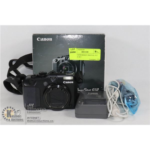 CANON POWERSHOT DIGITAL G12 CAMERA SET