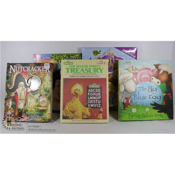SOFIA THE FIRST,SNOW WHITE,MY SIDE OF STORY ,ETC THE BIG BLUE EGG+POP UP BOOKS