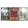 Image 1 : SEALED 3 METAL VINTAGE SIGNS
