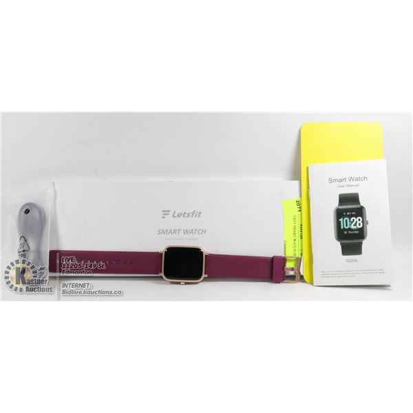 NEW LETSFIT SMART WATCH HD SCREEN WATERPROOF 1.3" FOR ANDROID LOS #ID205L
