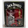 Image 1 : VINTAGE ORIGINAL JACK DANIELS OLD NO #7 3 PC SET BOTTLE, KEY CHAIN, SHOT GLASS IN ORIGINAL BOX