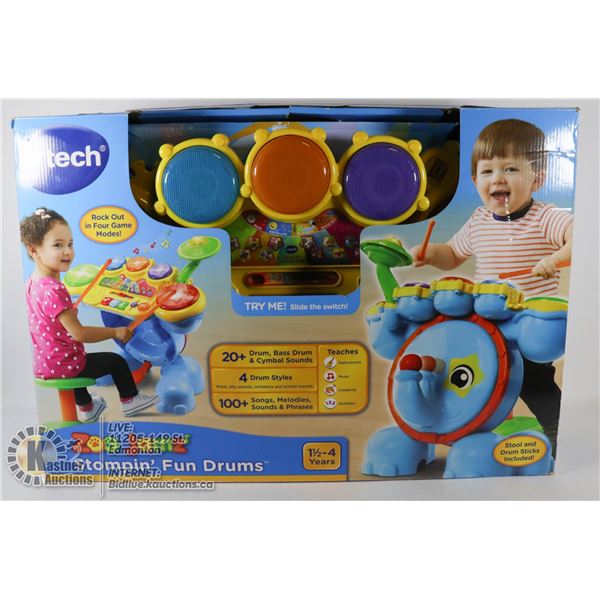 VTECH ZOO JANZ STOMPIN FUN DRUMS (NEW IN BOX)