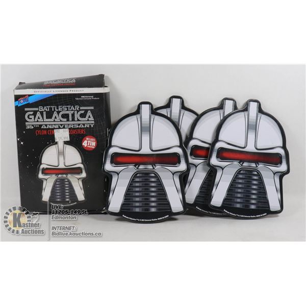 LOT OF 2 NEW BATTLESTAR GALACTICA COASTER SETS - 1 IS OPENED PACKAGE BUT NEVER USED
