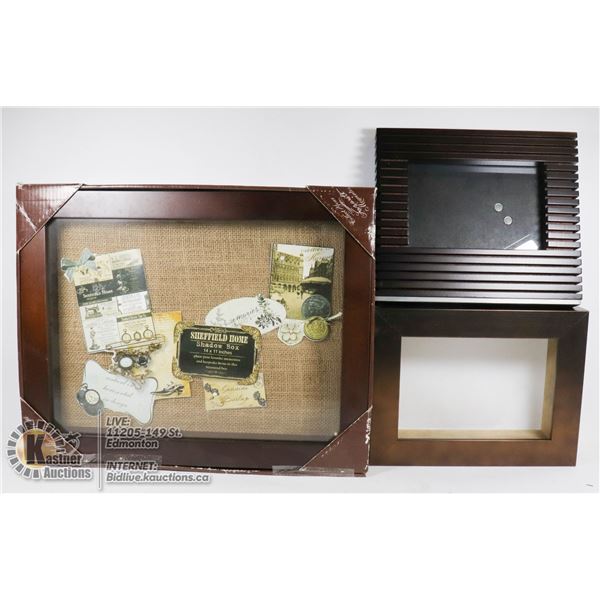 NEW MOMENTO SHADOW BOX WITH 2 DECORATIVE FRAMES