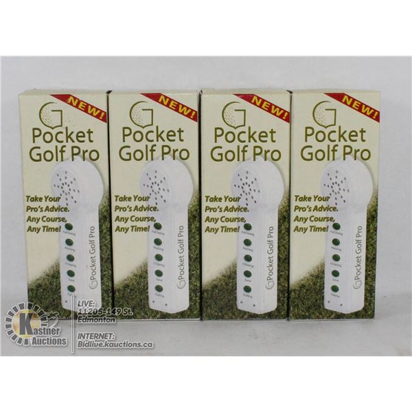 SET OF 4 NEW POCKET GOLF VOICE RECORDERS EACH IS SEALED AND COMES WITH AAA BATTERIES