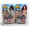 Image 1 : PAIR OF NEW OLD STOCK  WWE HOT WHEELS MONSTER TRUCKS