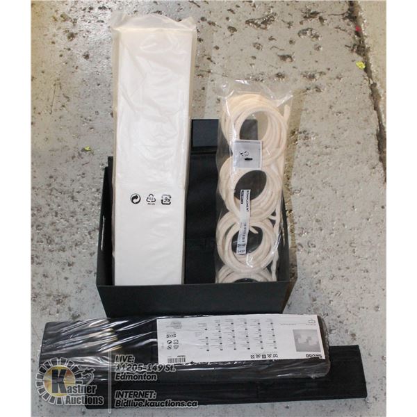 IKEA STORAGE AND ORGANIZATION ITEMS 6 X BLACK SKUBB DRAWER ORGANIZERS 8.75 X 13.5 X 4.25 INCHES. KOM