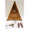 Image 1 : VINTAGE RUSSIAN TRIANGLE CUCKOO CLOCK W/ WEIGHTS (NO PENDULUM)