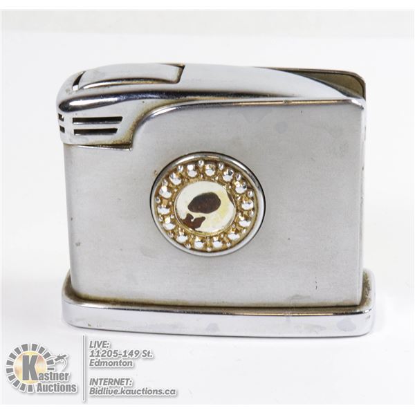 1950'S CROME "FISKER" LIGHTER ATOMIC STYLE