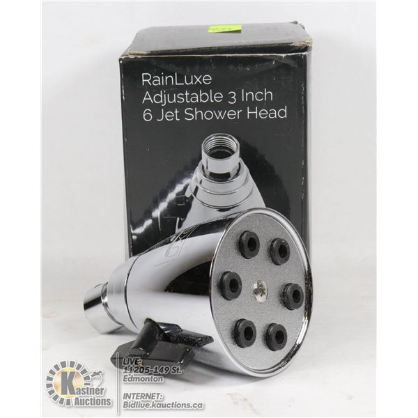 RAINLUXE ADJUSTABLE 3 INCH 6 JET SHOWER HEAD